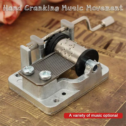 Mini Hand Cranking Music Movement DIY Music Box Decorative Collectible Music Box (A Variety of Music Available)